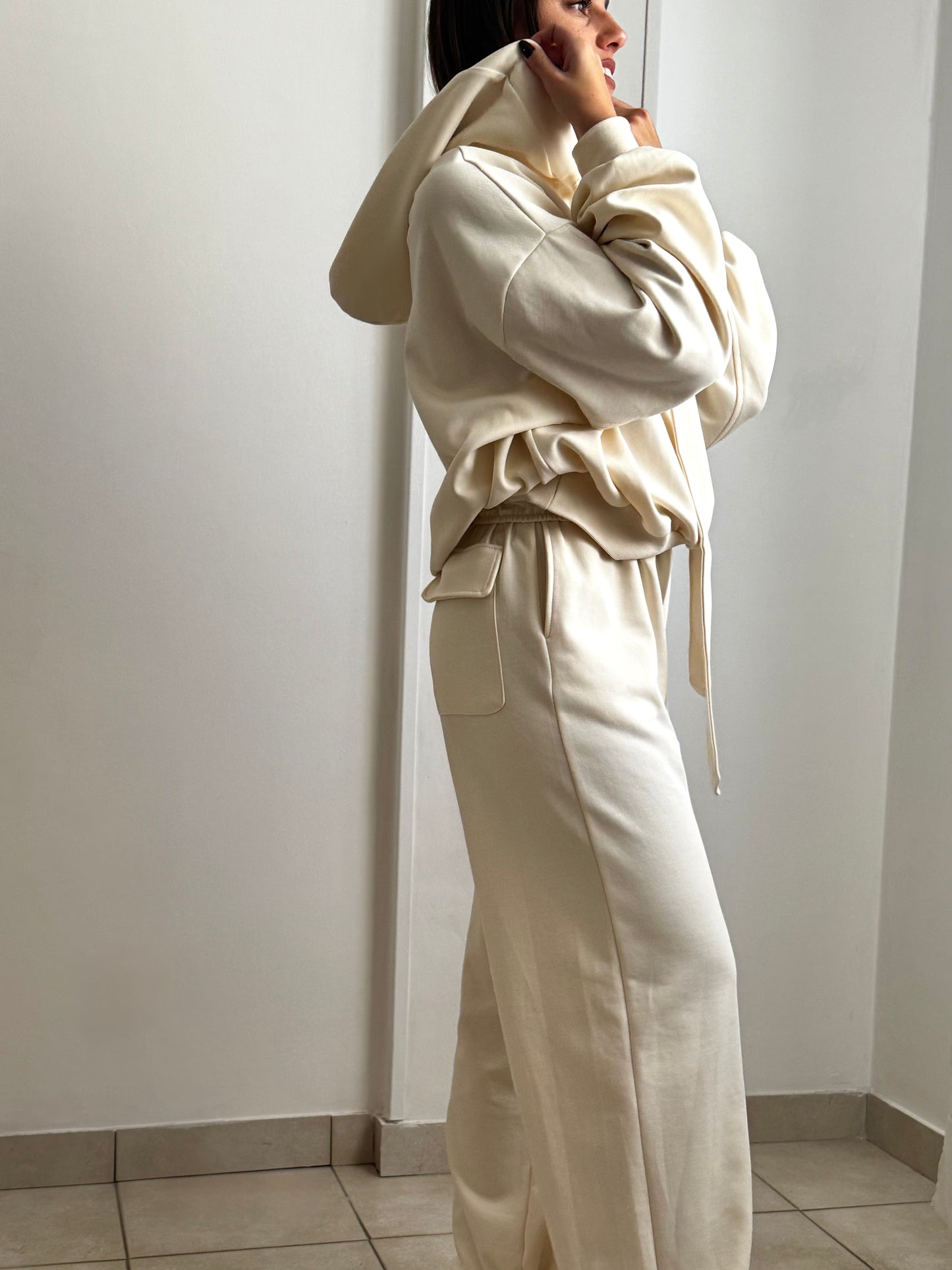 White Cocoon pants - Bozzolo Bianco pantaloni